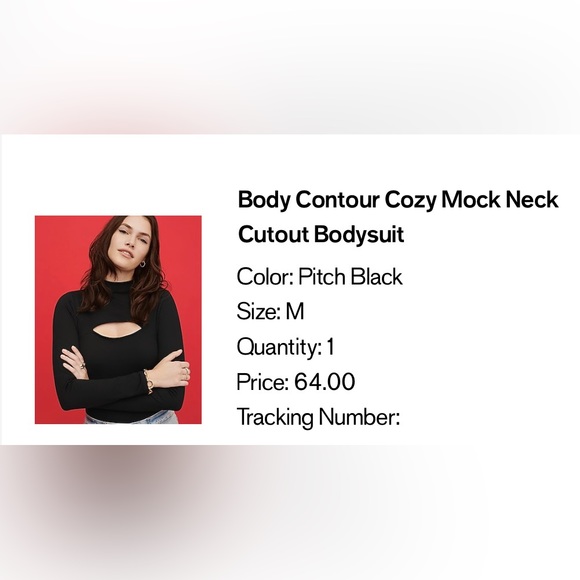 Express Body Contour Mock Neck Cutout Bodysuit - Picture 1 of 1